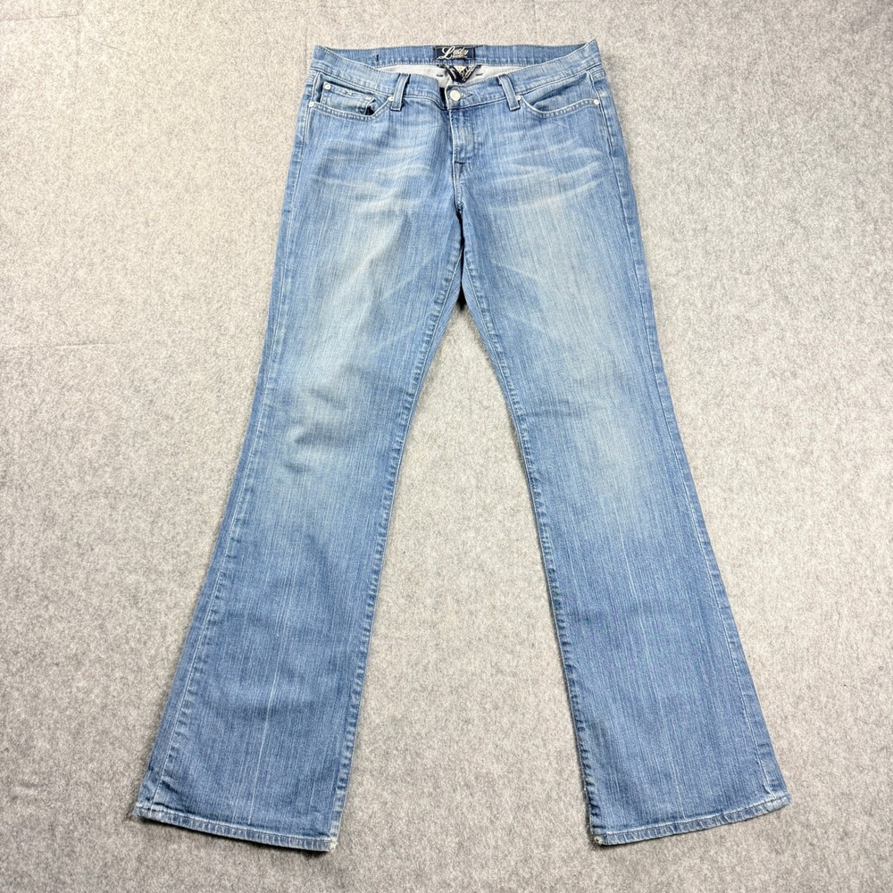 Lucky Brand Women's Bootcut Jeans 14 Blue Medium Wash Denim 5-Pocket Sweet N Low
